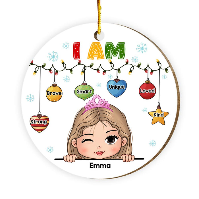 Personalized Christmas Gift For Granddaughter I Am Kind Circle Ornament 30140 1