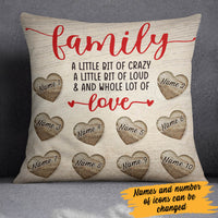 Personalized Family Whole Lot Of Love  Pillow DB72 29O60 (Insert Included) thumb 1