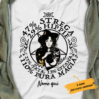 Personalized Halloween Witch Percentage Strega Italian T Shirt AP129 30O53 thumb 1