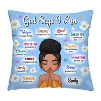 Personalized Gift For Woman Affirmation God Says Pillow 31518 thumb 1