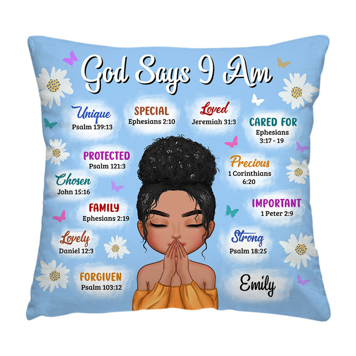 Personalized Gift For Woman Affirmation God Says Pillow 31518 1