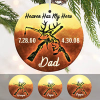 Personalized Haven Has My Hero Dad Memorial  Ornament OB53 67O60 thumb 1