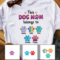 Personalized This Dog Mom Belongs To Watercolor T Shirt OB141 30O57 thumb 1