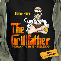 Personalized BBQ The Grillfather Dad T Shirt JL92 24O53 thumb 1