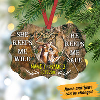 Personalized Deer Hunting Couple Benelux Ornament NB232 87O60 thumb 1