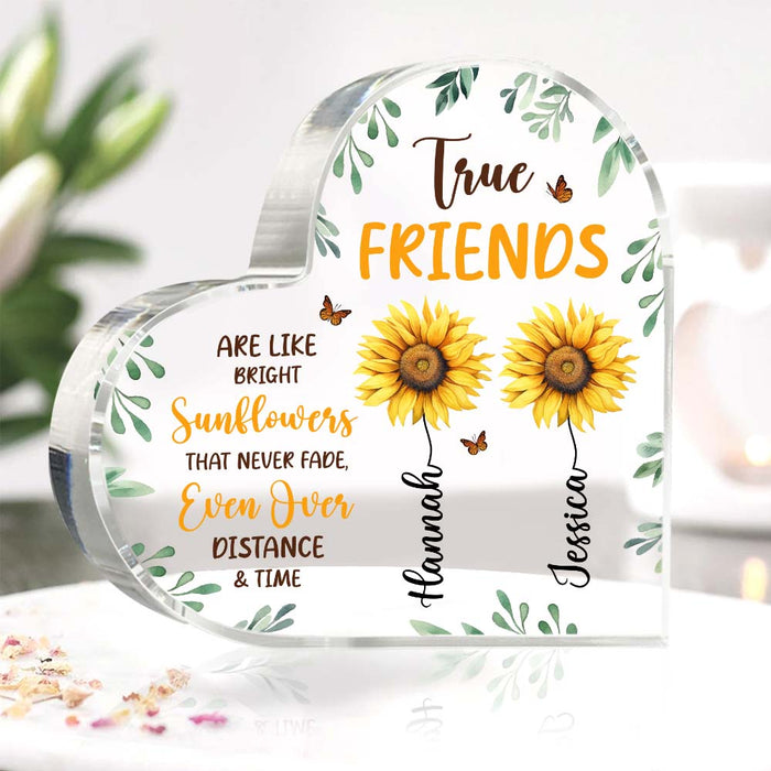 Personalized Gift True Friends Sunflower Acrylic Plaque 31220 1