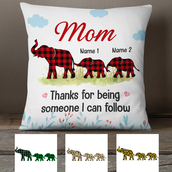Personalized Elephant Mom Grandma Pillow AP81 26O34 (Insert Included) 1