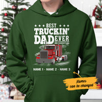 Personalized Trucker Dad Hoodie DB11 87O36 thumb 1