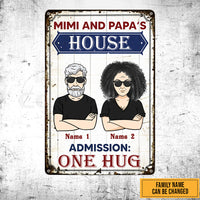 Personalized Grandpa Grandma Metal Sign JL75 26O47 thumb 1