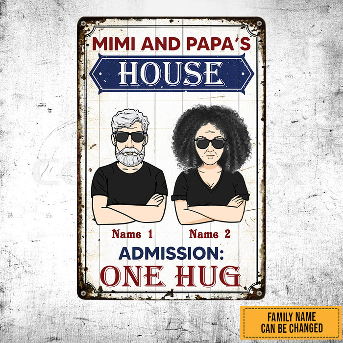 Personalized Grandpa Grandma Metal Sign JL75 26O47 1