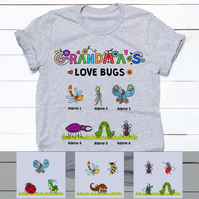 Personalized Grandma Love Bugs T Shirt OB141 85O58 1