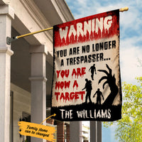 Personalized You Are No Longer Trespassing Halloween Flag AG191 73O36 thumb 1