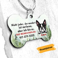 Personalized Dog Lost Hund German Bone Pet Tag AP93 81O58 thumb 1