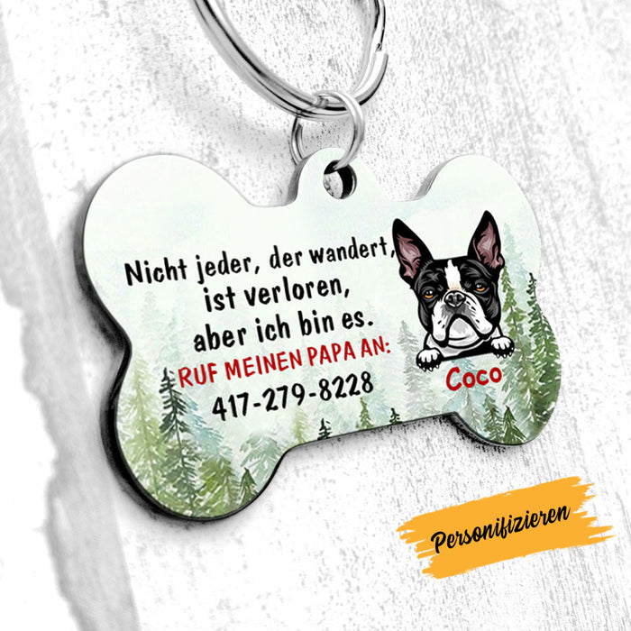 Personalized Dog Lost Hund German Bone Pet Tag AP93 81O58 1