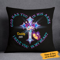 Personalized Memorial Mom Dad In My Heart Pillow AP11 95O58 (Insert Included) thumb 1