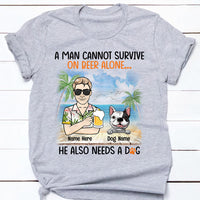 Personalized Dog Dad Beach T Shirt JL22 30O57 thumb 1
