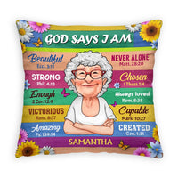 Personalized Gift For Grandma God Says I Am Pillow 31351 thumb 1