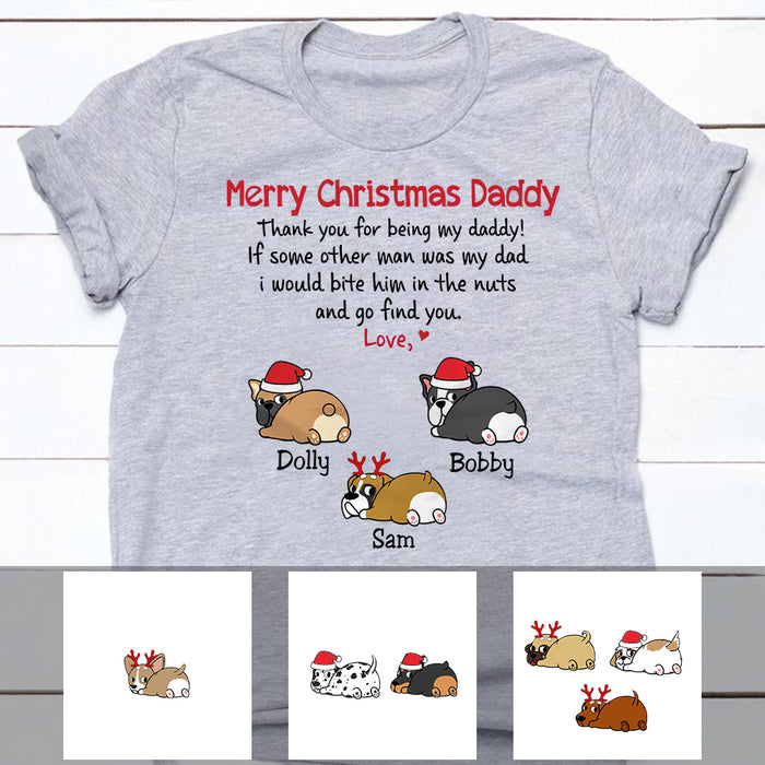 Personalized Dear Dog Dad Christmas T Shirt OB227 30O57 1