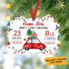 Personalized Red Truck Baby First Christmas Benelux Ornament NB191 87O36 1