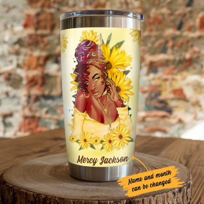 Personalized BWA Sunflower Steel Tumbler JL83 30O34 1