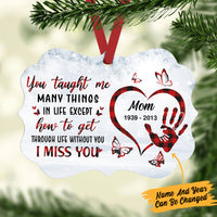 Personalized Pattern Butterfly Memorial Mom Benelux Ornament NB168 30O57 thumb 1