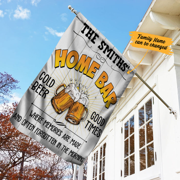 Personalized Home Bar Cold Beer Flag AG122 26O57 1