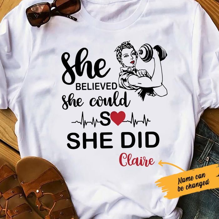 Personalized Gym Women White T Shirt JN304 85O47 1