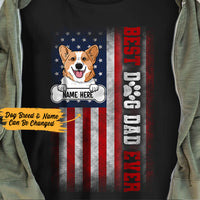 Personalized Patriotic Flag Dog Dad T Shirt MY105 65O36 thumb 1