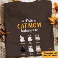 Personalized Cat Mom T Shirt JN122 73O57 thumb 1