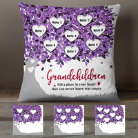 Personalized Grandma Grandpa Heart Tree Pillow MR61 81O57 (Insert Included) thumb 1