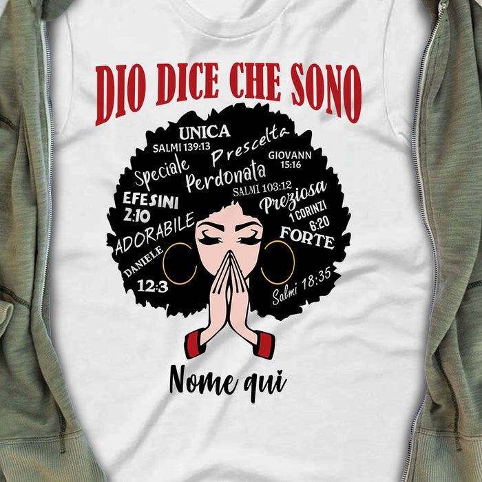 Personalized Italian BWA Dio Dice God Says T Shirt AP125 65O57 1