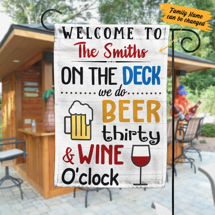 Personalized On The Deck Gardening Flag AG133 73O57 1