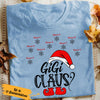 Personalized Grandma Claus Christmas T Shirt NB172 30O53 1