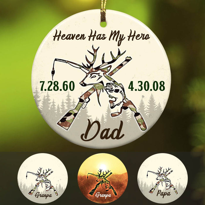 Personalized Haven Has My Hero Dad Memorial  Ornament OB53 67O60 1