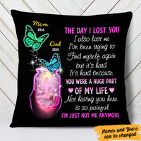 Personalized Butterflies Memorial Mom Dad Pillow MR162 30O47 (Insert Included) thumb 1