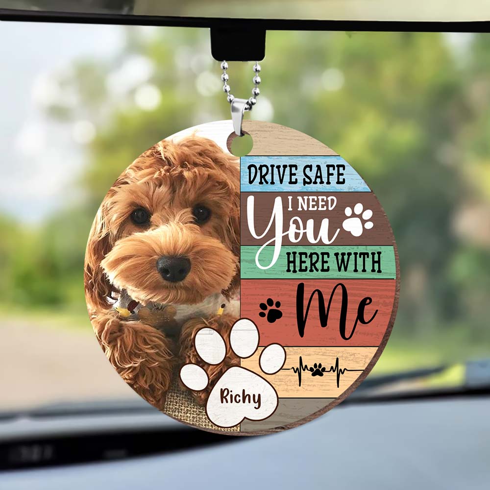 Personalized Gift For Dog Lovers Drive Safe Ornament 31603 Primary Mockup