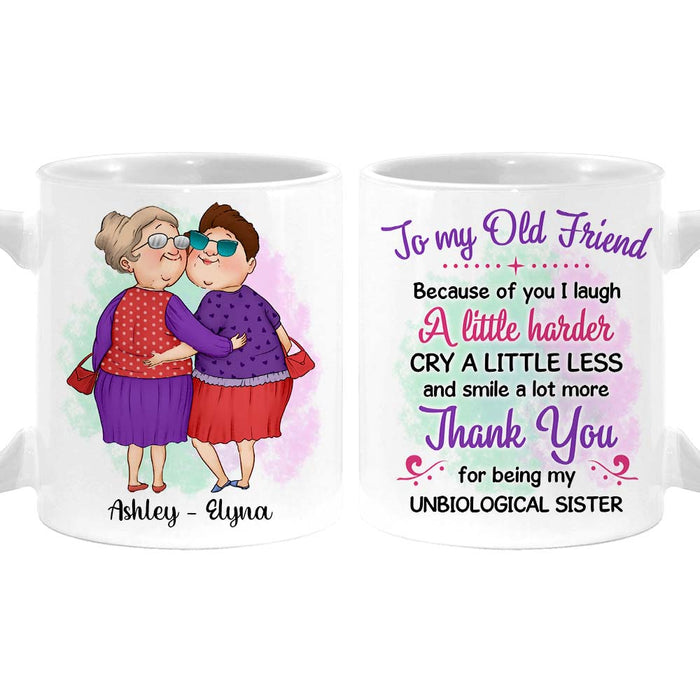 Personalized Gift For Friends My Unbiological Sister Mug 30994 1