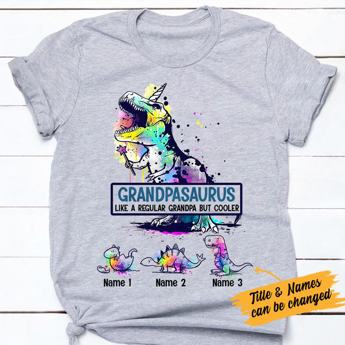 Personalized Dad Grandpa Dinosaur T Shirt MY201 95O34 1