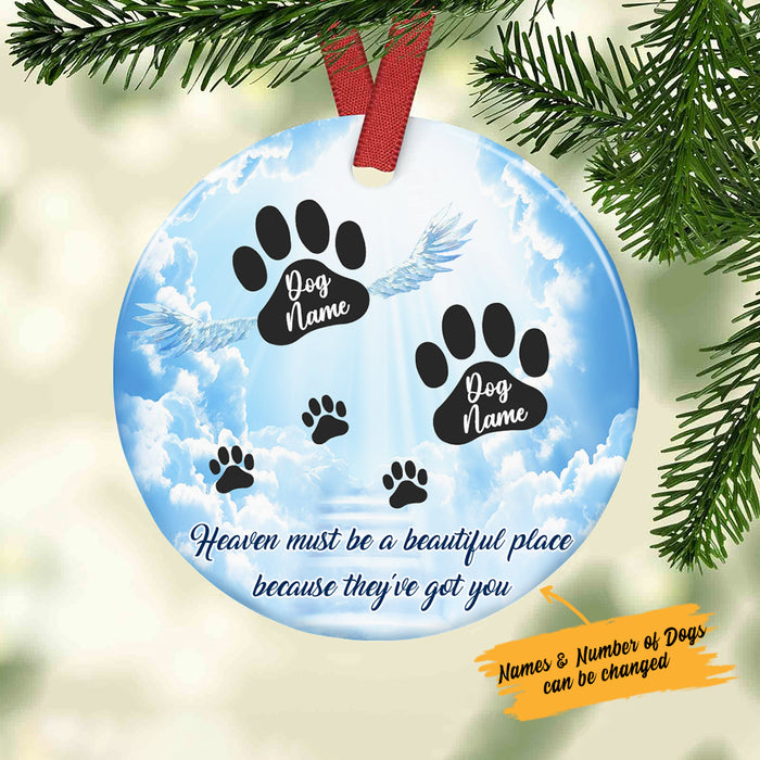 Personalized Dog Memorial Circle Ornament NB233 85O36 1