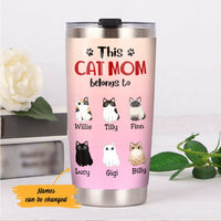 Personalized Cat Mom Steel Tumbler SJN163 73O57 thumb 1