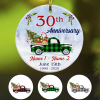 Personalized Wedding Anniversary Red Truck  Ornament OB510 30O57 thumb 1
