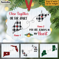 Personalized Long Distance State Map Benelux Ornament NB165 30O47 thumb 1