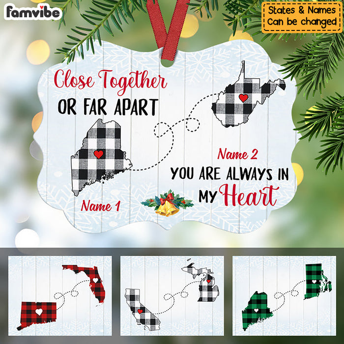 Personalized Long Distance State Map Benelux Ornament NB165 30O47 1