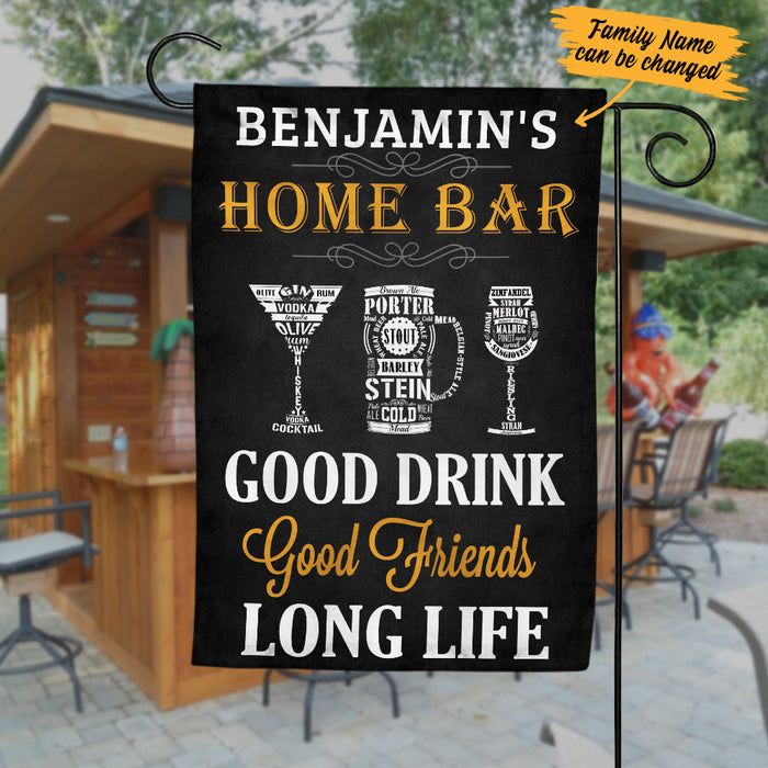 Personalized Home Bar Good Friends Flag AG111 81O34 1