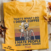 Personalized Skull I Hate People T Shirt JL242 95O36 thumb 1