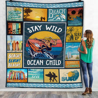Stay Wild Ocean Child Fleece Blanket JN262 30O47 thumb 1