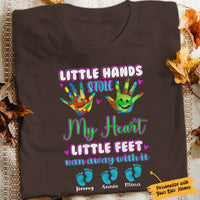 Personalized Grandparents Little Feet T Shirt JN161 81O34 thumb 1