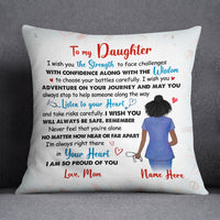 Personalized Letter To My Nurse Daughter Pillow MR52 73O57 thumb 1