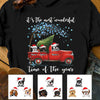 Personalized Red Truck Dog Christmas The Most Wonderful Time T Shirt NB261 87O36 1