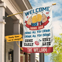 Personalized Backyard Home Bar Flag AG102 95O58 thumb 1